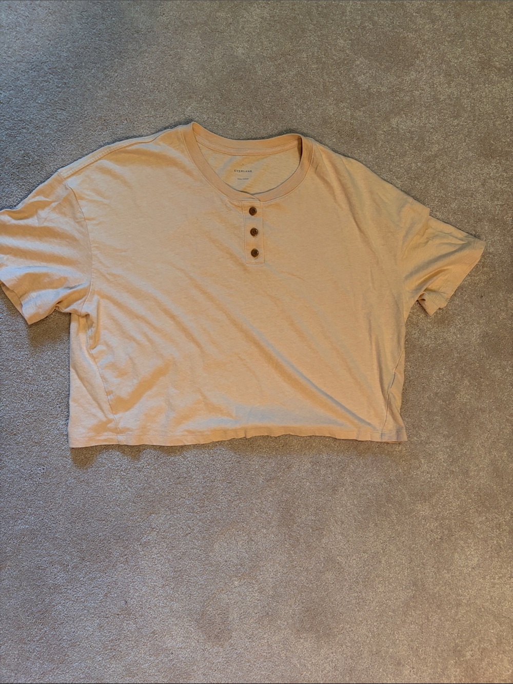 Peach Everlane crop top